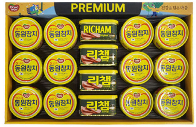 동원튜나리챔 선물세트 100호 동원참치 리챔 설 추석 명절선물세트, 4입