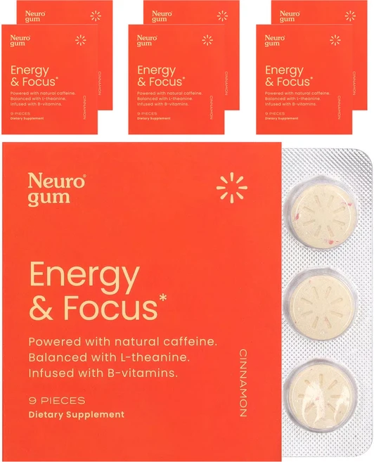 행복하고 건강하게 NeuroGum 에너지 및 집중력 향상 시나몬 6팩 각 9개 백년회로하세요, NeuroGum에너지및집중력향상시나몬6팩각9개 - 쿠팡