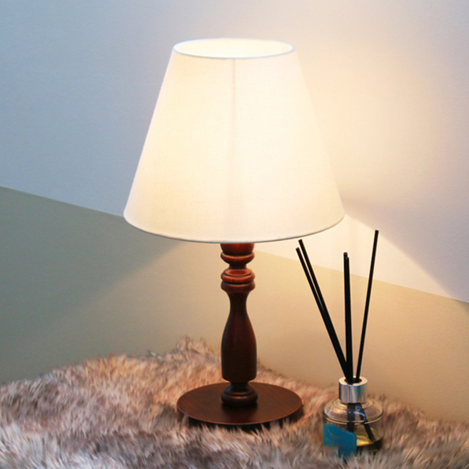 하스민퍼니처 인테리어조명 원목 엔틱 단스탠드 침실 협탁 무드등, 브라운