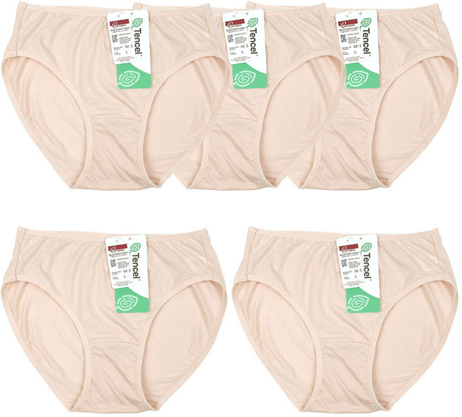 아이보리7 고급텐셀 무지 삼각 데일리 기본텐셀팬티 5종세트 98765432EA