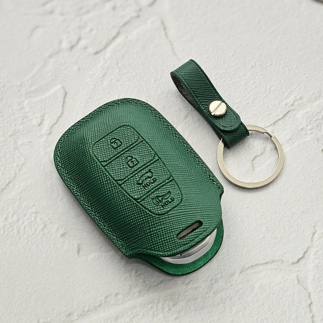 테일러카 현대 전차종 호환 차 키케이스 그랜저GN7 코나 아이오닉 싼타페, 에메랄드 그린, TH-3 (4버튼)