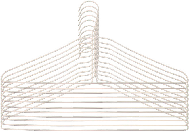 반디 국내생산 철제 세탁소옷걸이, 백색, 50개