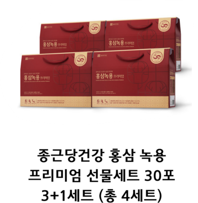 종근당건강 홍삼녹용 프리미엄, 1.5L, 4개