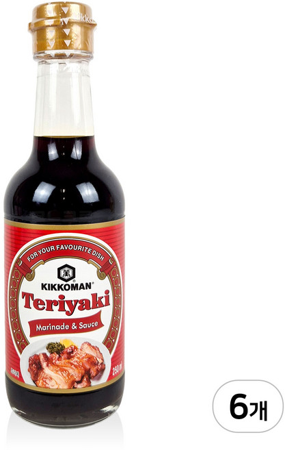 기꼬만 데리야끼 소스, 250ml, 6개