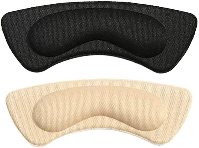 바로상점 휠 신발 뒤꿈치 보호 패드 컴포트 구두 패치 2종 x 10P 세트, 1세트, 스킨&블랙