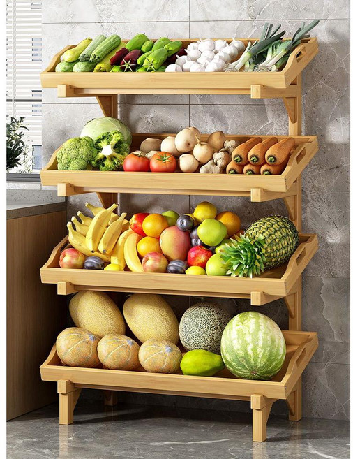 과일 선반 야채 진열대 우드 3단 4단 계단식 매대 마트 채소 베이커리 디스플레이 랙 전시대, 원목색상/가로66cm/3층, 1개, 원목색상/가로66cm/3층