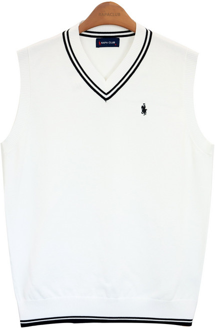 라파클럽 남성 브이넥 골프 니트 조끼