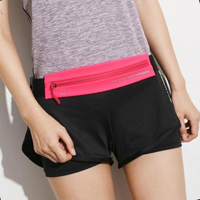 초경량 런닝벨트 핸드폰수납 힙색 조깅 트레킹 남녀공용 허리형 메쉬주머니, 1개, 상세페이지 참조