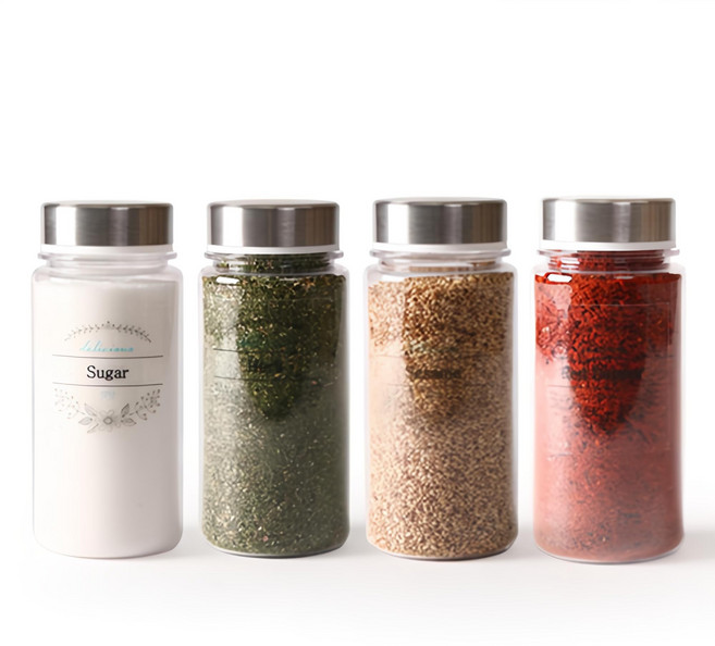 비프로젝트 클린텍 레터링 양념통 세트, 1세트, 양념통 4P + 투명 스티커 8P