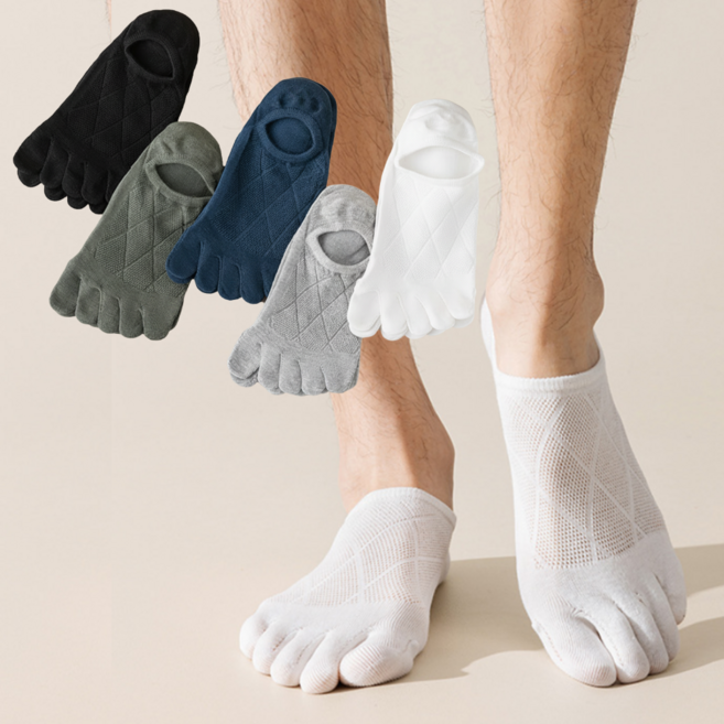 심플리비 남성 깔끔 데일리 기본 발가락 양말 페이크 삭스 5켤레