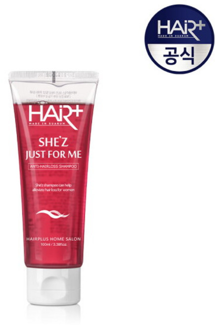 [헤어플러스] [유통기한임박][정상가 14 000원] 쉬즈 여성 탈모 완화 샴푸 100ml (유통기한 26.07까지), 1개