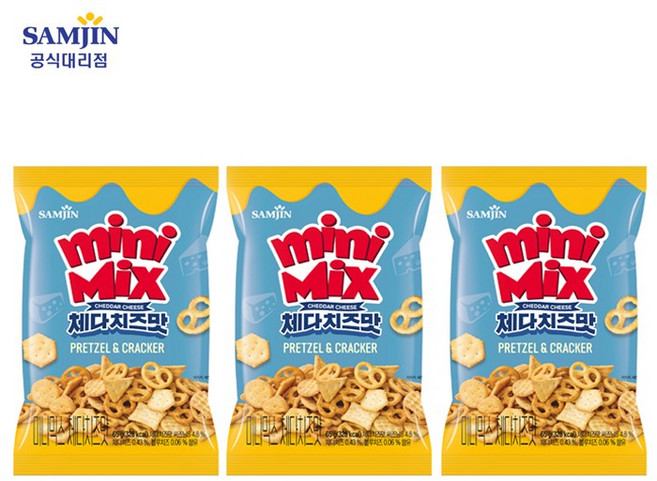 삼진 미니믹스 체다치즈맛, 65g, 3개