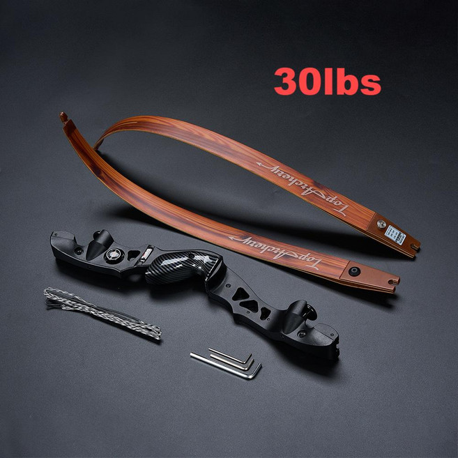 양궁 62 인치 25-60lbs ILF 리 커브 활 210FPS 알루미늄 합금 라이저 경쟁 야외 촬영 액세서리, 01 30 lbs