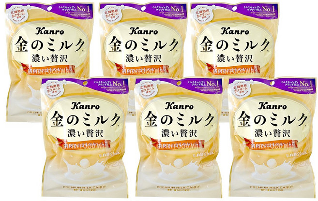 칸로 골든 밀크캔디, 80g, 6개
