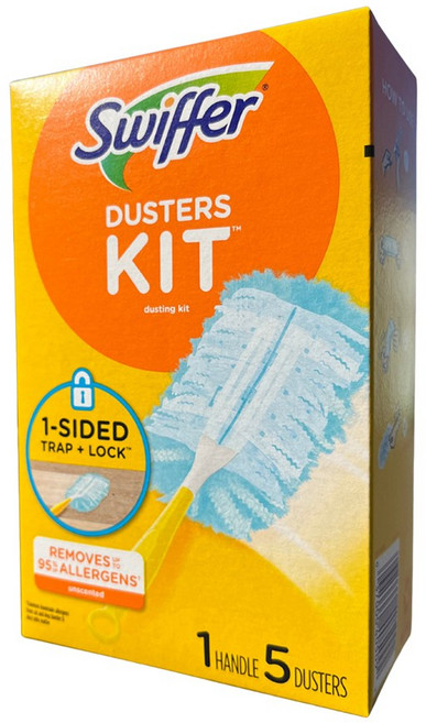 스위퍼 더스터 먼지떨이 스타터 키트 180 손잡이 30cm + 리필 5p, 혼합색상, 1세트