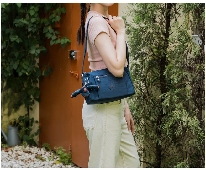 Kipling 側背包, Kipling 輕盈好袋吐司包-深藍色