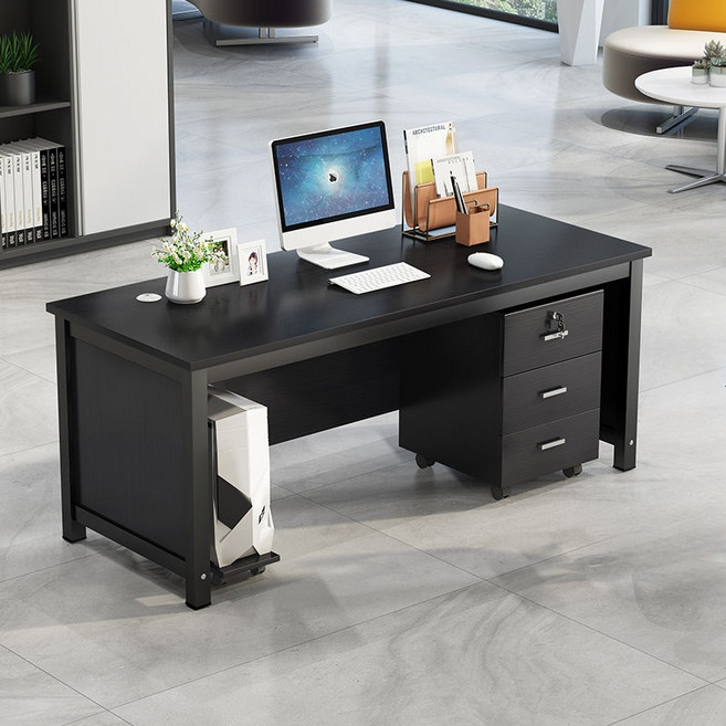 모던 심플 중역 사장님 책상 사무용 오피스 간이 데스크, G07+ 캐비닛