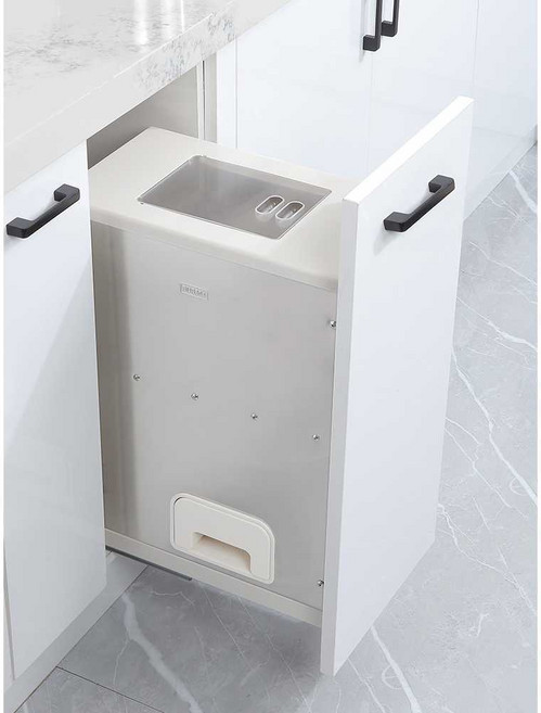 가정용 스테인리스 싱크대 빌트인 틈새 쌀통 쌀보관함, 1개