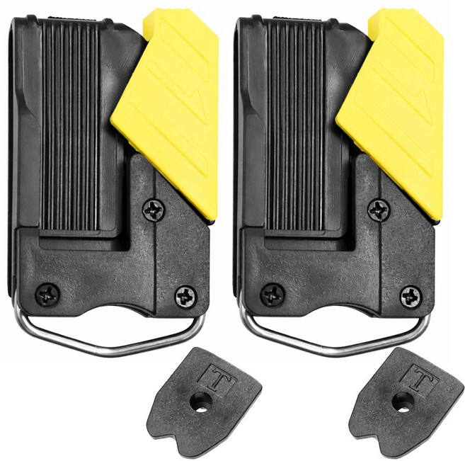 아띠꼴로 분실제로 벨트 줄자 걸이 클립 홀더 줄자 키링 고리, 2개