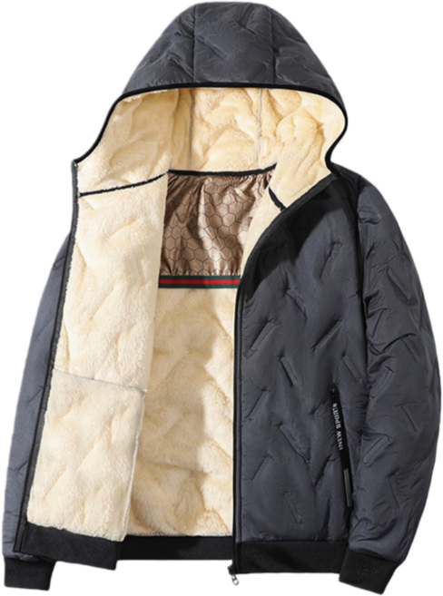 춘게엘 (M~7XL) 남성 겨울 그래핀 보온 기모패딩 도톰 캐시미어 바람막이 후드 기모 점퍼 dng134-2219