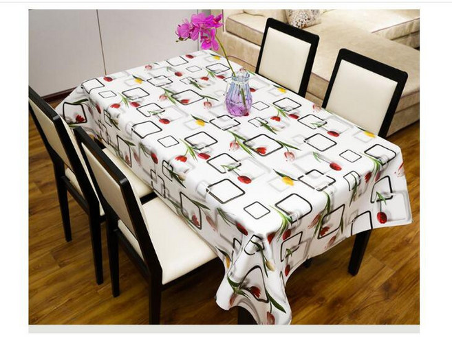 防水防燙防油耐高溫PEVA塑料餐桌布墊高檔長方形野餐露營餐廳137x183CM, 1個