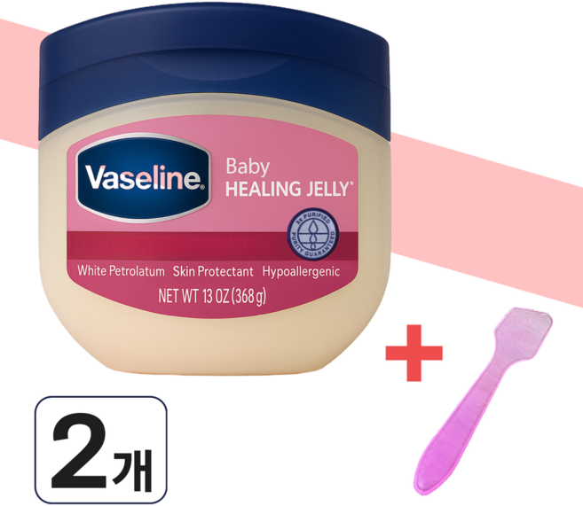 바세린 효과 베이비 고보습 바디크림 얼굴용 바셀린 미국산 대용량1+1, 2개, 368g