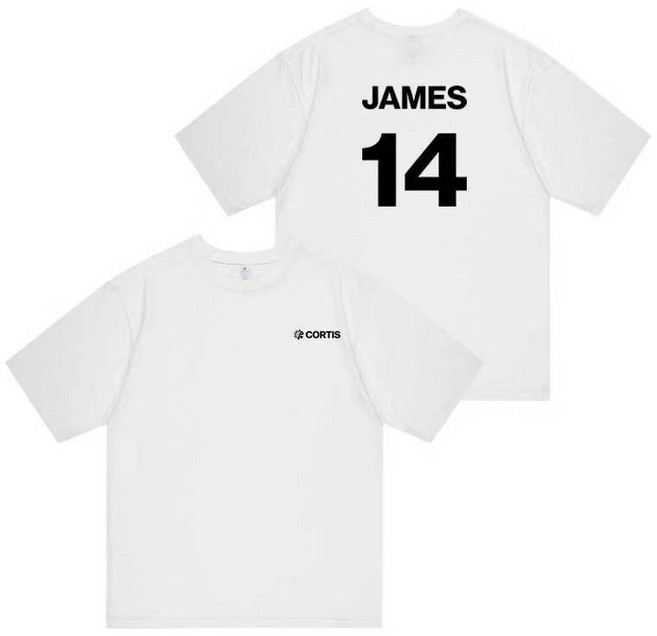 CORTI S周邊ColorOutsideTheLines演唱會同款短袖T恤男女衣服, 1個, 白色款4XL碼105-120斤