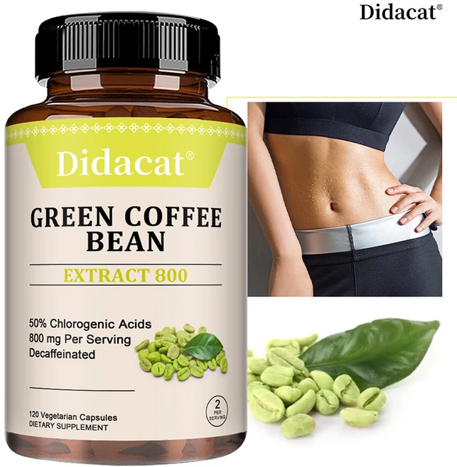 녹두 원두 추출물 보충제 - 800mg 50% 클로로겐산 체중조절 에너지 보충 항산화 - 채식 non-GMO, 1개, 120회분 - 쿠팡