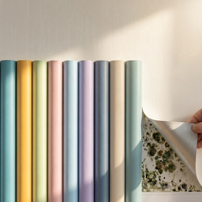 서플라이랩 셀프 도배 붙이는 접착식 벽지 시트지 60cm x 10m, 2소프트화이트