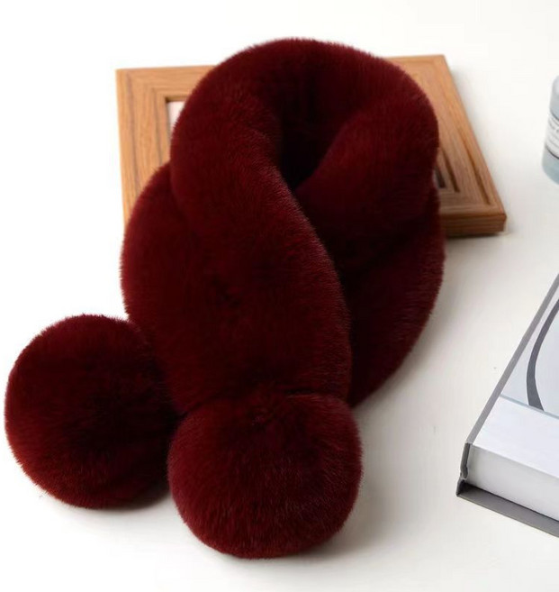 해피유통 여성 인조털 목도리 워머 jhJZ