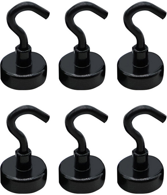 로지 강력한 블랙 고리자석, 6개