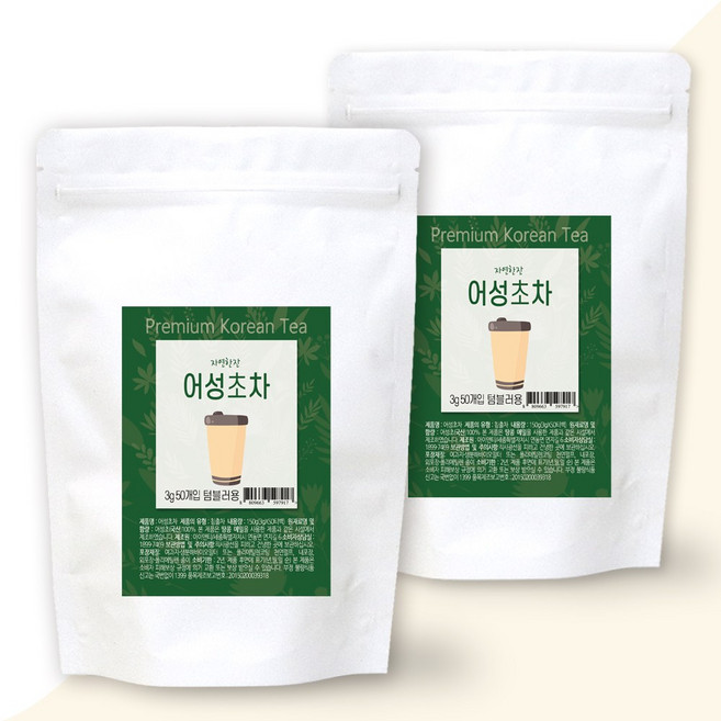 자연한잔 어성초차 텀블러용 주문후생산 국내산, 2개, 50개입, 3g