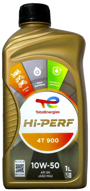 TotalEnergies Hi-PERF 4T 900 10W-50 機車用全合成機油 API SN JASO MA2 1L, 1個