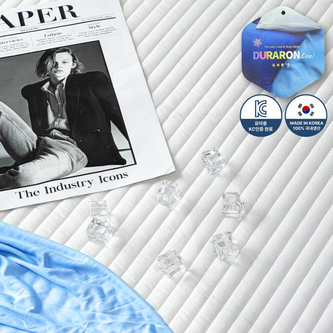 100%국산 휴비스 정품 듀라론 냉감패드, 화이트, 쿨매트