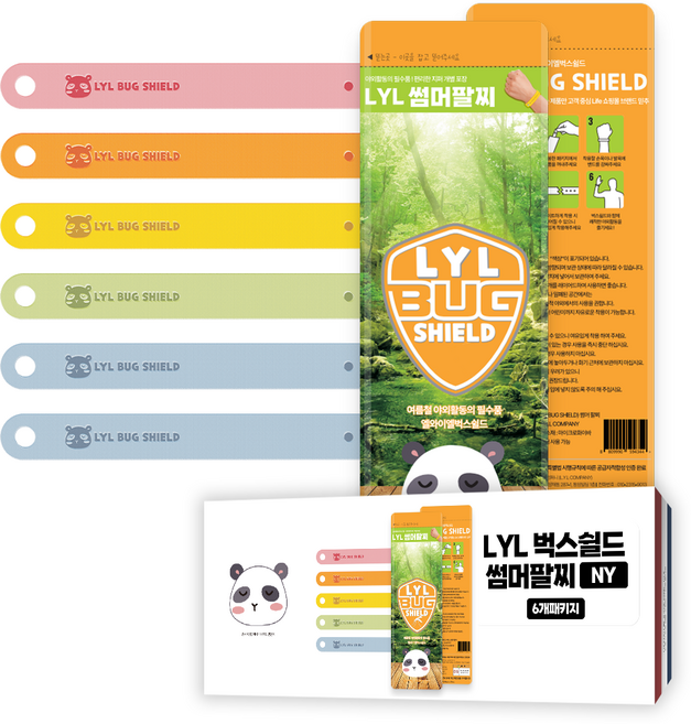 믿추 벅스쉴드NY 썸머밴드 유아성인공용 KC인증, 10g, 6개