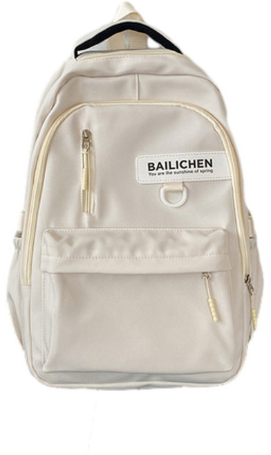 BAILICHEN 大容量簡約旅行雙肩包, 白色