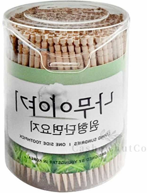 캐슈넛코 단면이쑤시개 500개입 휴대용이쑤시개, 1개, 1개