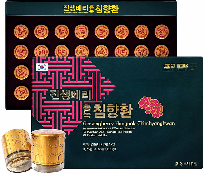 푸른들판 진생베리 홍녹 침향환, 3.75g, 1박스