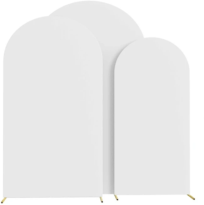 웨딩 아치 커버 아치 배경 커버 스판덱스 장착 아치 커버 결혼식 생일 축제 파티 (선반 제외), 04 65x150cm, 01 White  Cover