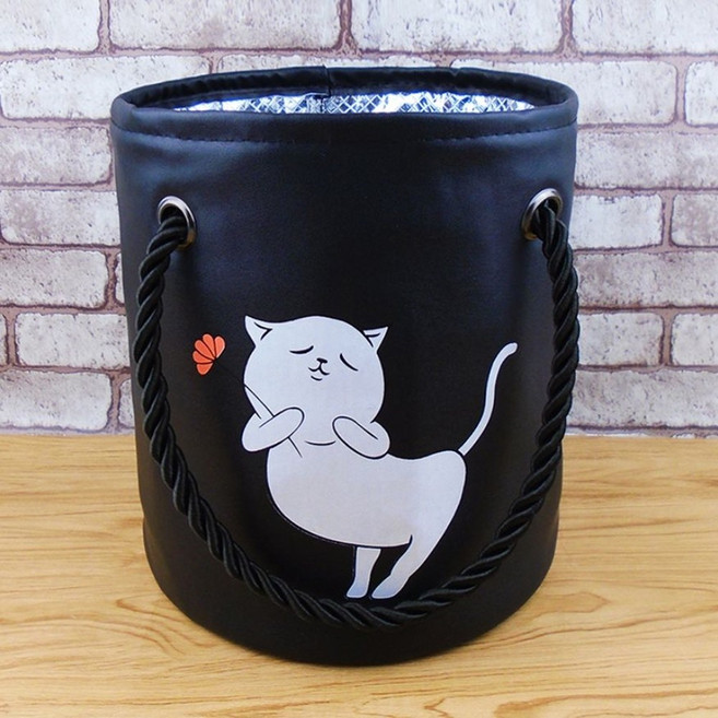 물빠지는 양동이 수영장 목욕가방 캐릭터 방수 바구니, 스트라이프목욕가방, 1개