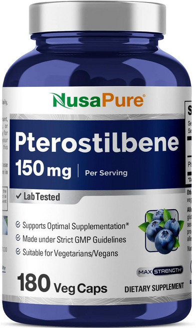 누사퓨어 프테로스틸벤 150mg 베지 캡슐, 180정, 1개