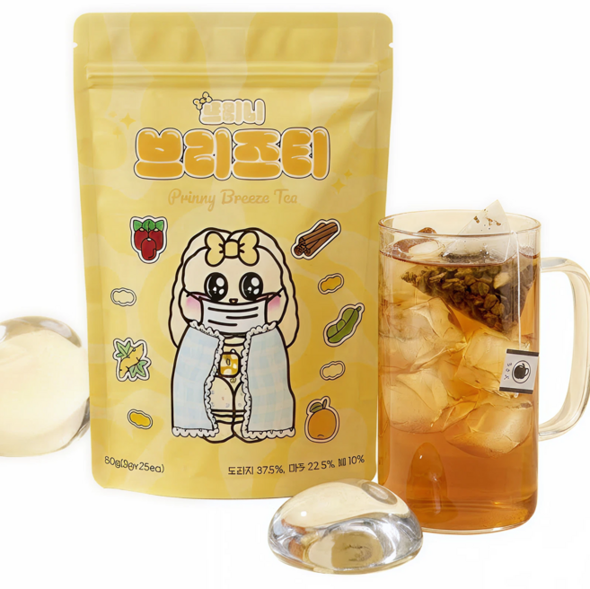 프리니 브리즈티 기관지차 목건강차 미세먼지 환절기 도라지 배 상쾌한 호흡, 1개, 25개입, 50g