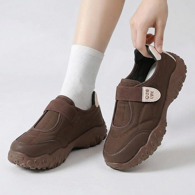 Modern Fashion 여성 벨크로 발편한 운동화 통굽 신발 AD68