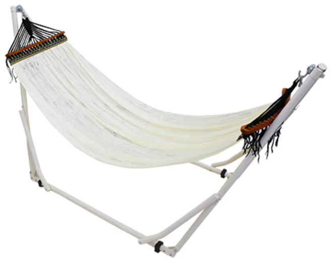 헬로앤코 해먹 스텐트 풀세트, 해먹스탠드세트(아이보리+크림화이트) - 쿠팡