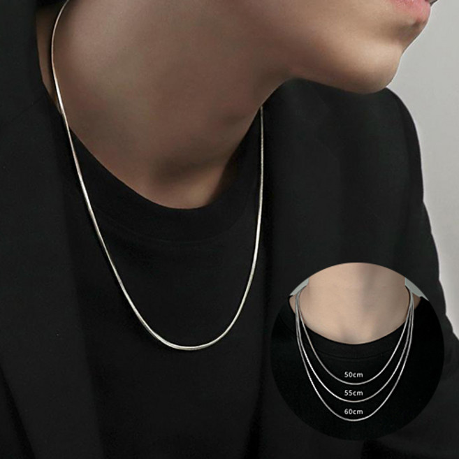 써지컬 스틸 스네이크 체인 목걸이 남자