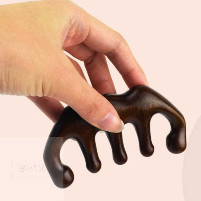 경희마실 손지압봉 마사시 나무 뒷목 두피괄사