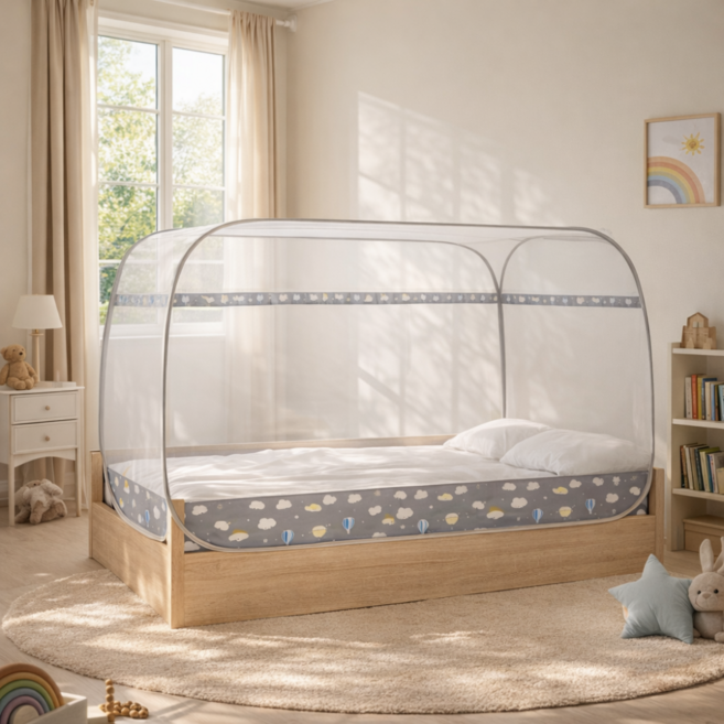 원터치 텐트형 침대 모기장, 1개