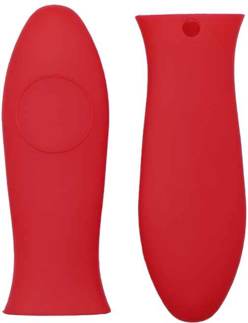 지노 후라이팬 실리콘 손잡이 커버, 2개, 레드