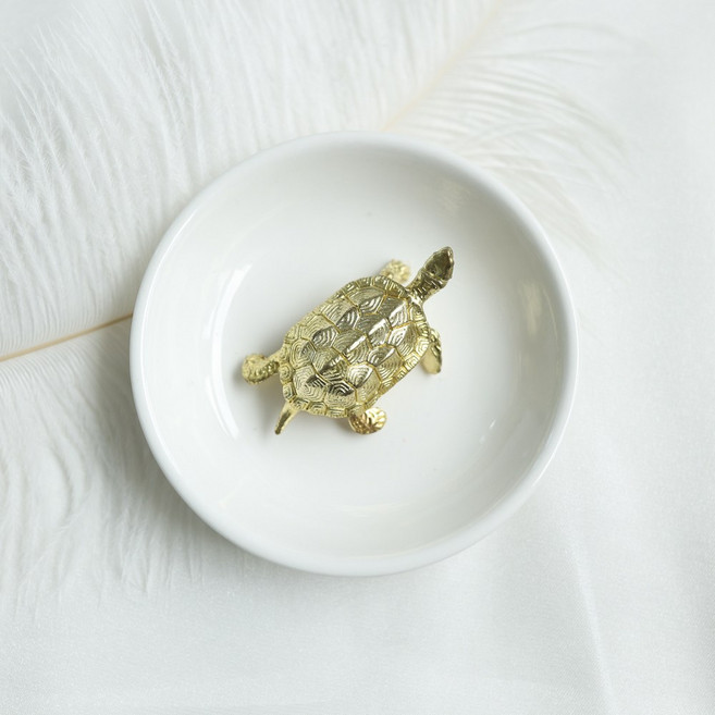 케이트가든 황동 거북이 장식품 풍수 인테리어 소품 박스 미포함, 골드 (박스 미포함)
