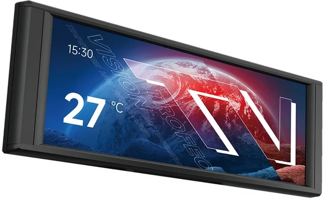 온도센서 Thermalright TROFEO VISION LCD 6.86인치 풀컬러 디스플레이 USB 스마트 케이스 보조 화면 1280*, 01 Black